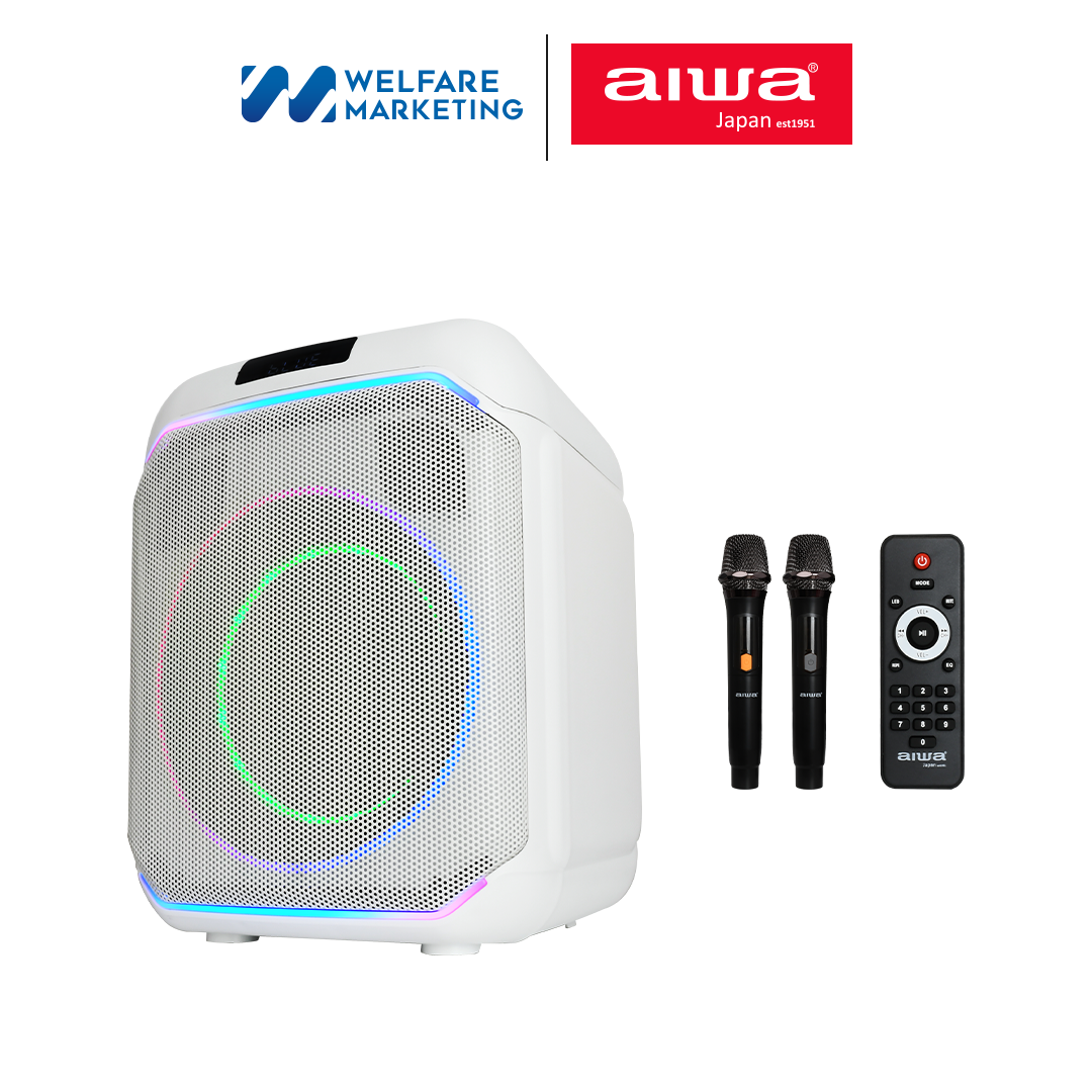 [0% Installment] Aiwa Aw-X1800 Party Speaker Bluetooth Party Speaker Karaoke