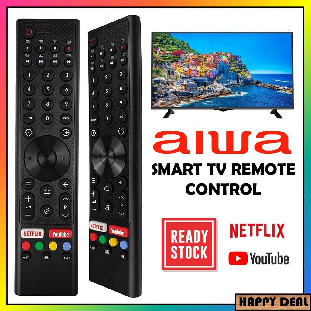 AIWA Android Smart TV Replacement Remote Control Netflix Youtube (ZF-582)